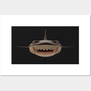 Three dimensional smiling shark Posters and Art